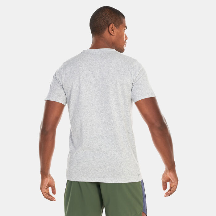 New Balance Men's Heathertech Graphic T-Shirt Grey New Balance Men's Heathertech Graphic T-Shirt Grey image number 1