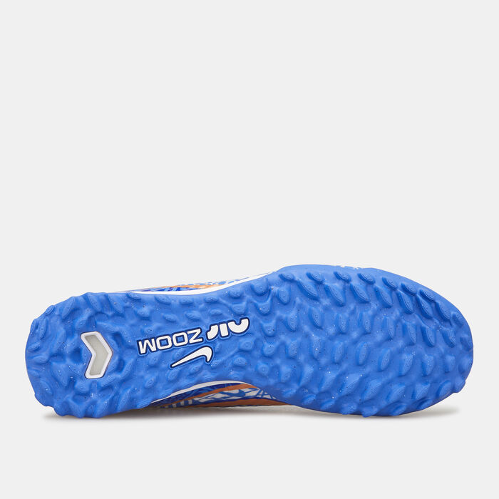 Nike Men's Zoom Mercurial Vapor 15 Academy CR7 Turf Football Shoe Blue image number 3