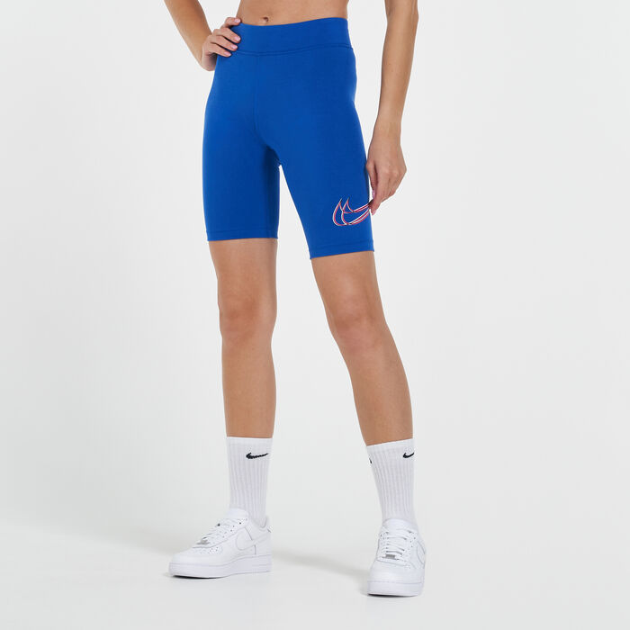 Nike Women's Sportswear Bike Shorts Blue Nike Women's Sportswear Bike Shorts Blue image number 0