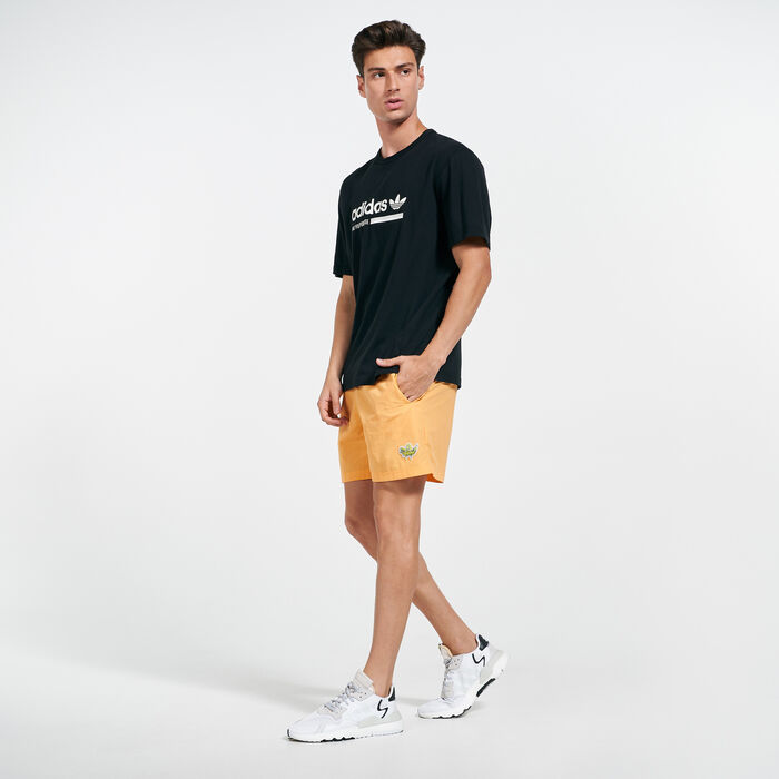 adidas Originals Men's Fruit Badge Shorts Orange adidas Originals Men's Fruit Badge Shorts Orange image number 2