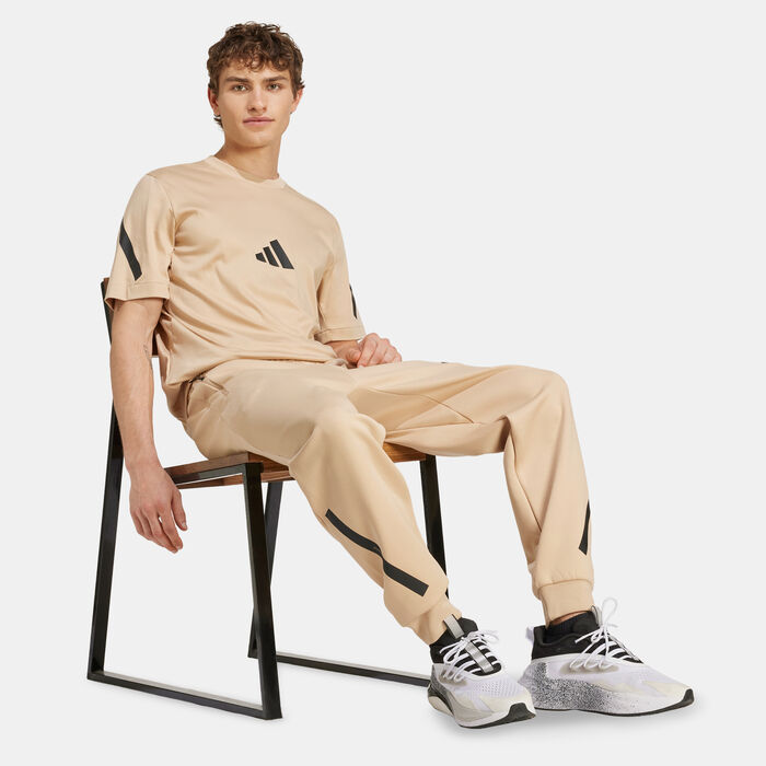 adidas Men's Z.N.E. T-Shirt Beige image number 2