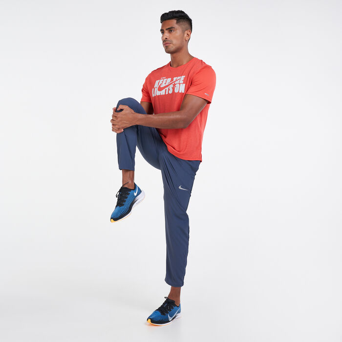 Nike Men's Dri-FIT Wild Run Miler T-Shirt Red image number 2