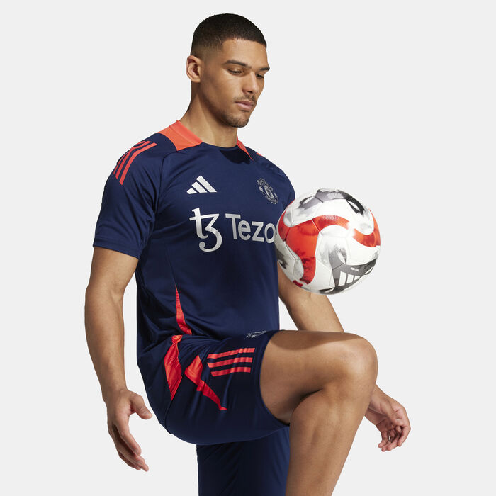 adidas Men's Manchester United Tiro 24 Training Football Top Blue adidas Men's Manchester United Tiro 24 Training Football Top Blue image number 2
