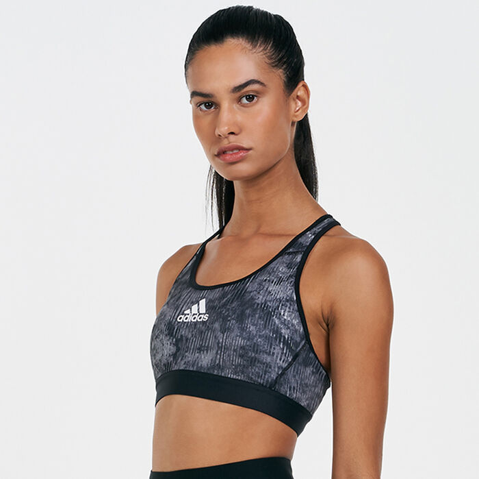 adidas Women's Don't Rest Floral Sports Bra Black image number 0