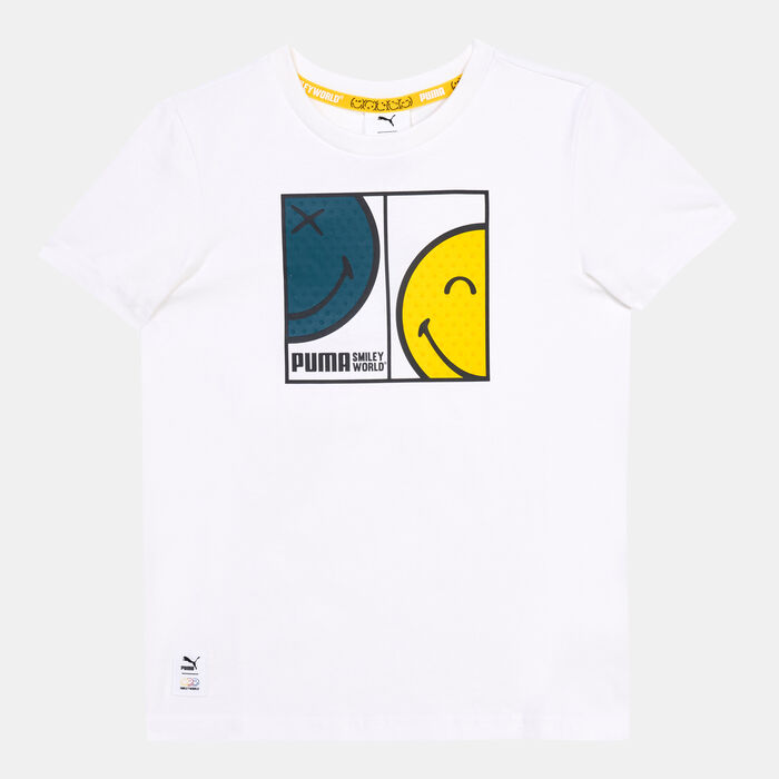 PUMA Kids' x SMILEYWORLD T-Shirt White PUMA Kids' x SMILEYWORLD T-Shirt White image number 0