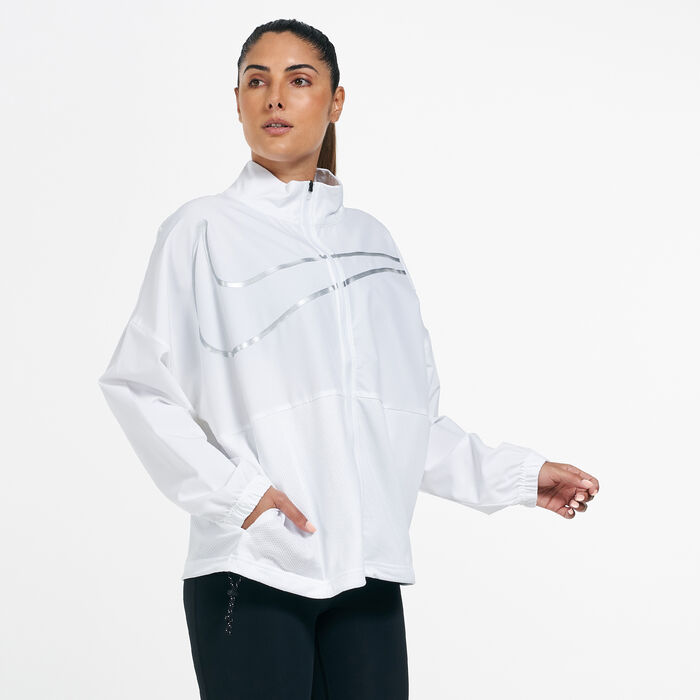 Nike Women's Pro Woven Jacket White Nike Women's Pro Woven Jacket White image number 0