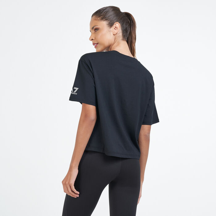 EA7 Emporio Armani Women's Coloublock T-Shirt Black EA7 Emporio Armani Women's Coloublock T-Shirt Black image number 1