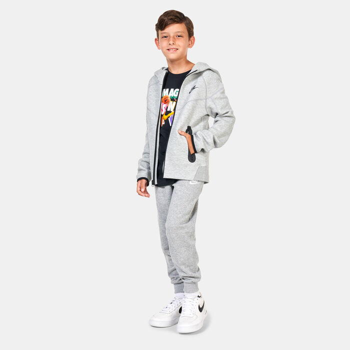 Nike Kids' Sportswear Tech Fleece Full-Zip Hoodie (Older Kids) Grey image number 2