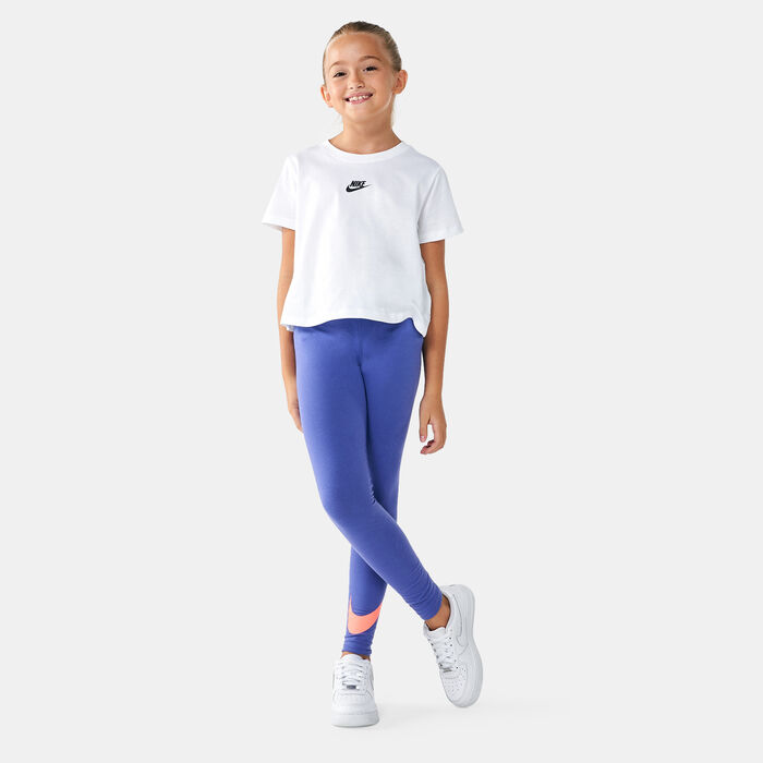 Nike Kids' Sportswear Repeat Cropped T-Shirt White Nike Kids' Sportswear Repeat Cropped T-Shirt White image number 2