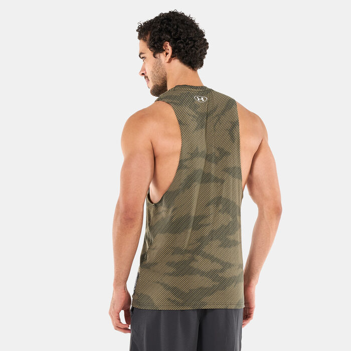 Under Armour Men's UA Project Rock 100 Percent Tank Top Green Under Armour Men's UA Project Rock 100 Percent Tank Top Green image number 1