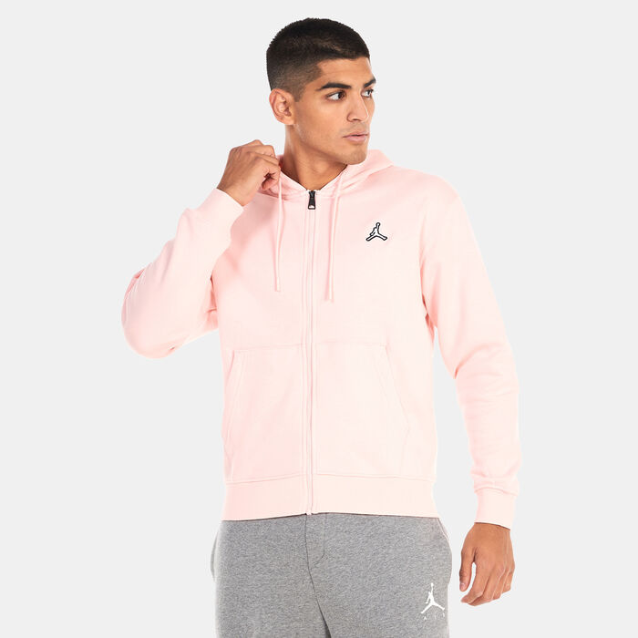 Jordan Men's Brooklyn Fleece Full-Zip Hoodie Pink Jordan Men's Brooklyn Fleece Full-Zip Hoodie Pink image number 0