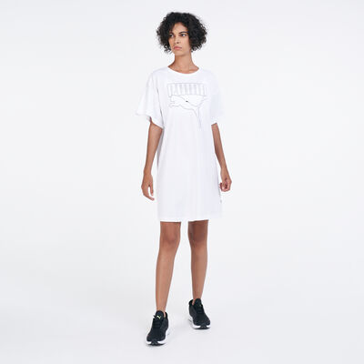 PUMA Women's Rebel T-Shirt Dress White