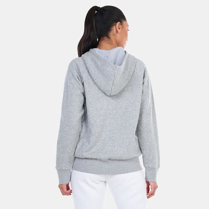 Under Armour Women's UA Rival Fleece Full-Zip Hoodie Grey image number 1