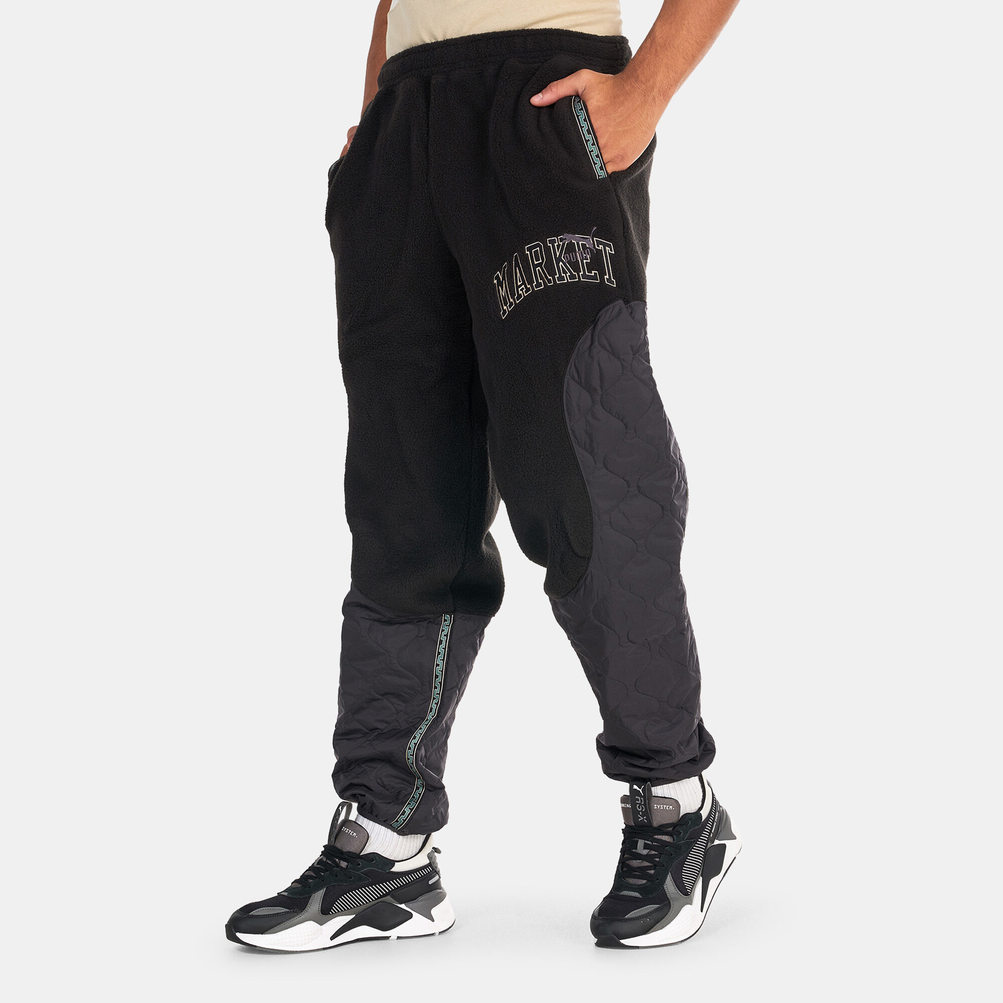 Men's x MARKET Relaxed Pants Black PUMA in Qatar -SSS
