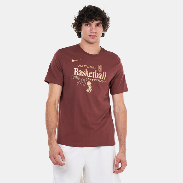 Nike Men's NBA Team 31 Basketball T-Shirt Brown Nike Men's NBA Team 31 Basketball T-Shirt Brown image number 0