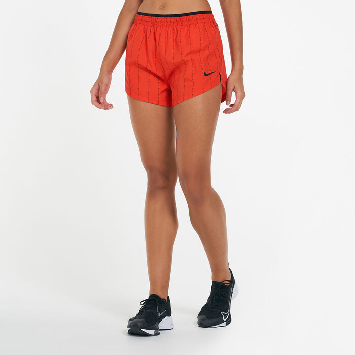 Nike Women's Dri-FIT Tempo Luxe Icon Clash Running Shorts Red Nike Women's Dri-FIT Tempo Luxe Icon Clash Running Shorts Red image number 0