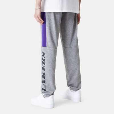 New Era Men's Los Angeles Lakers NBA Colour-Block Joggers Grey New Era Men's Los Angeles Lakers NBA Colour-Block Joggers Grey