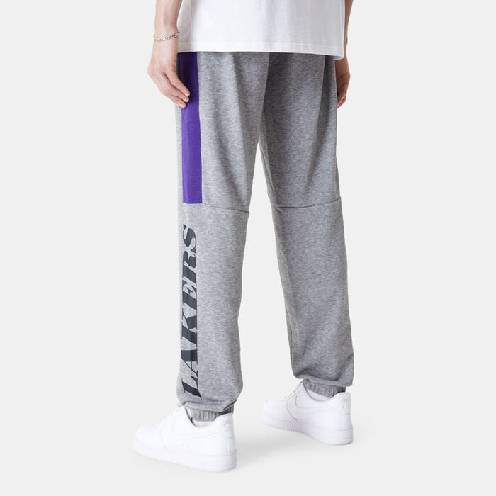 New Era Men's Los Angeles Lakers NBA Colour-Block Joggers Grey New Era Men's Los Angeles Lakers NBA Colour-Block Joggers Grey image number 1