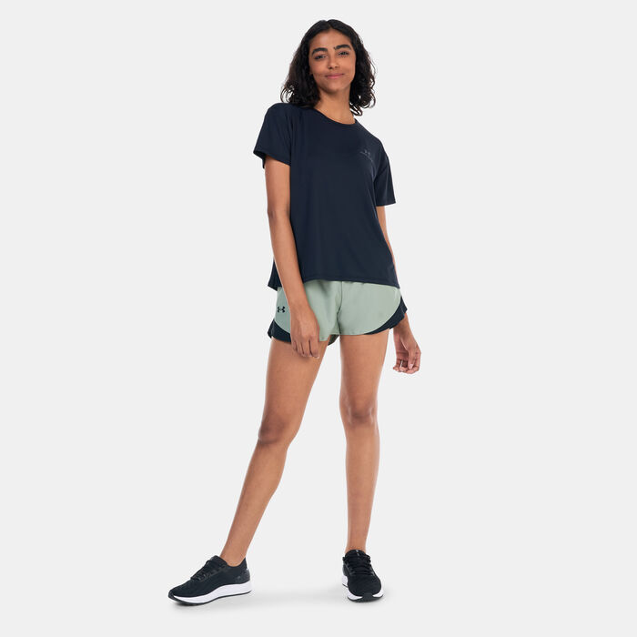 Under Armour Women's UA RUSH™ Energy 2.0 Training T-Shirt Black Under Armour Women's UA RUSH™ Energy 2.0 Training T-Shirt Black image number 2