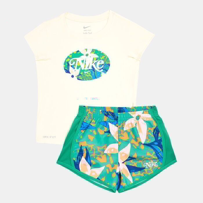 Nike Kids' Sport Distort Dri-FIT Tempo T-Shirt and Shorts Set (Younger Kids) Green Nike Kids' Sport Distort Dri-FIT Tempo T-Shirt and Shorts Set (Younger Kids) Green image number 0