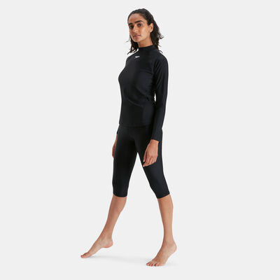 Speedo Women's Long Sleeve Rashguard Black