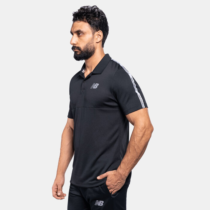 New Balance Men's RC Polo Shirt Black New Balance Men's RC Polo Shirt Black image number 1