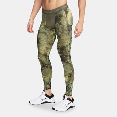 Nike Men's Pro Camo Dri-FIT Tights Green