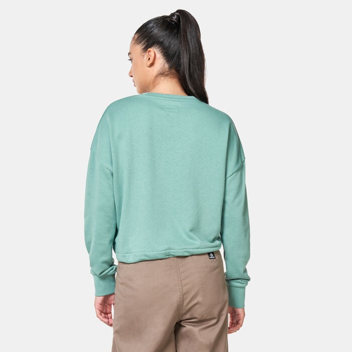 Converse Women's Chuck Taylor Logo Sweatshirt Green Converse Women's Chuck Taylor Logo Sweatshirt Green image number 1