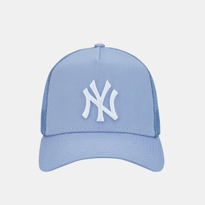 New Era Men's New York Yankees Tonal Mesh A-Frame Trucker Cap Blue