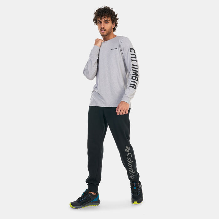 Columbia Men's Rockaway River Graphic Long Sleeve T-Shirt Grey image number 2