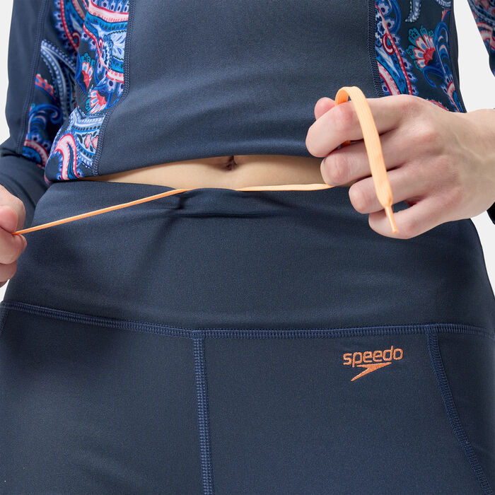 Speedo Women's Swimming Leggings Blue Speedo Women's Swimming Leggings Blue image number 3