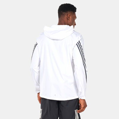 adidas Men's Run Icons 3-Stripes Jacket White