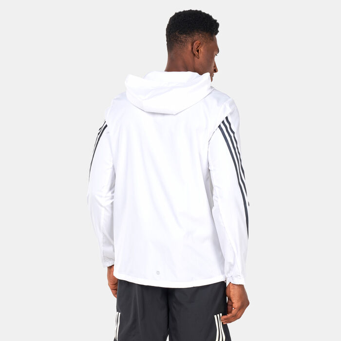 adidas Men's Run Icons 3-Stripes Jacket White adidas Men's Run Icons 3-Stripes Jacket White image number 1