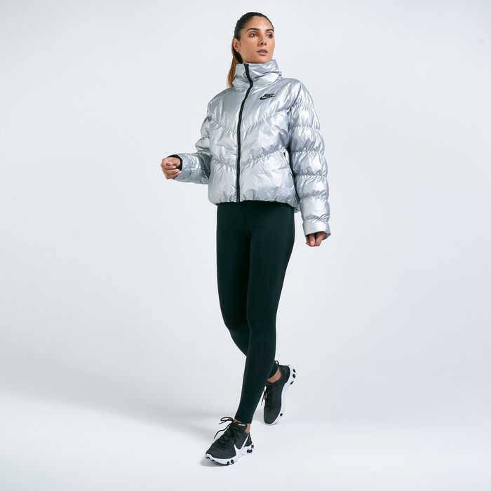 Nike Women's Sportswear Synthetic Fill STMT Jacket Grey Nike Women's Sportswear Synthetic Fill STMT Jacket Grey image number 2