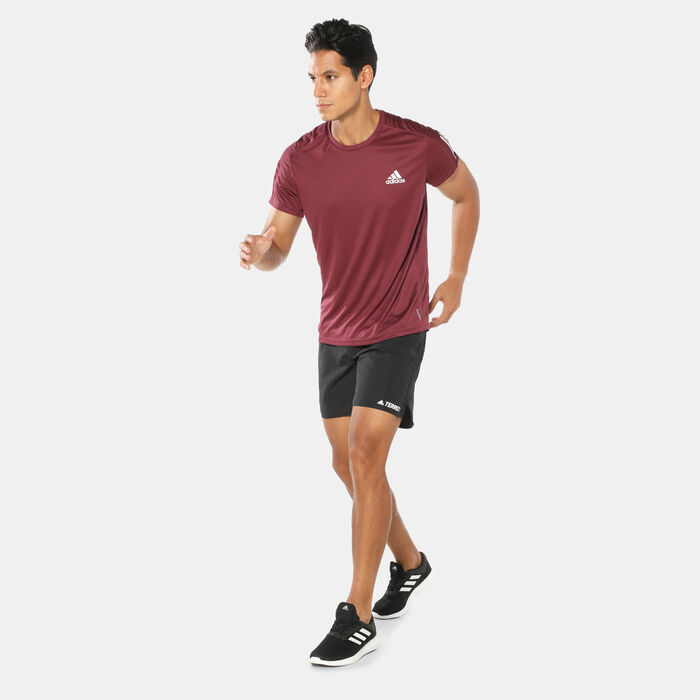 adidas Men's Own The Run T-Shirt Red adidas Men's Own The Run T-Shirt Red image number 2