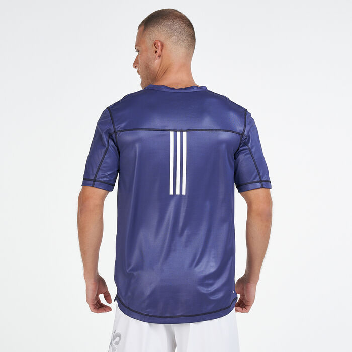 adidas Men's For The Oceans Primeblue T-Shirt Silver adidas Men's For The Oceans Primeblue T-Shirt Silver image number 1