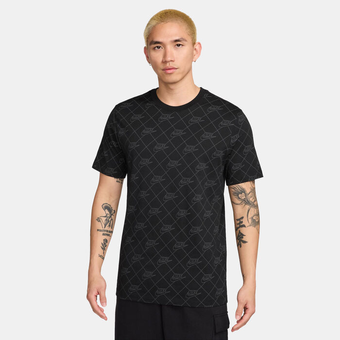 Nike Men's Sportswear Printed T-Shirt Black image number 0