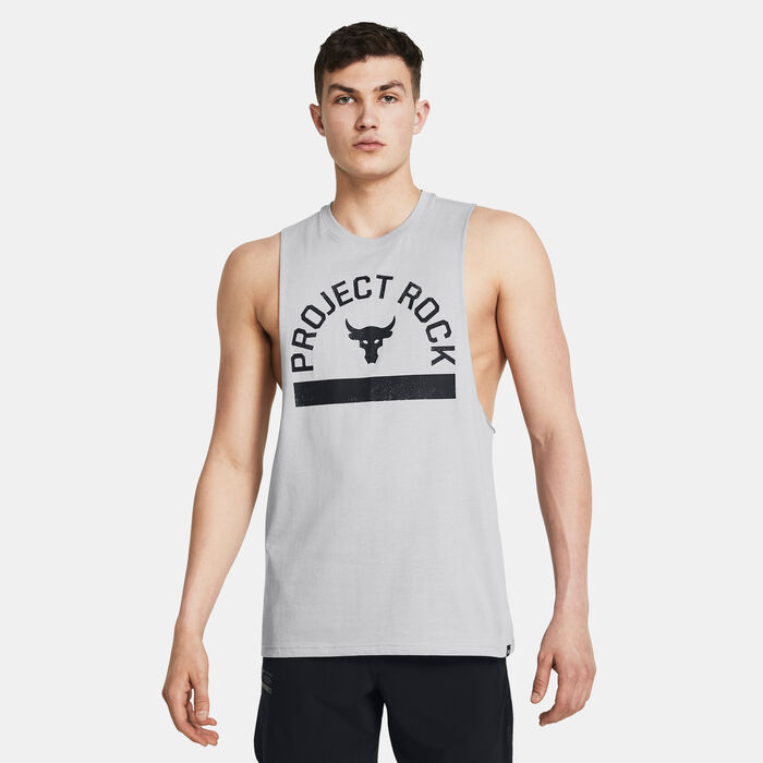 Under Armour Men's Project Rock Payoff Graphic Tank Top Grey Under Armour Men's Project Rock Payoff Graphic Tank Top Grey image number 0