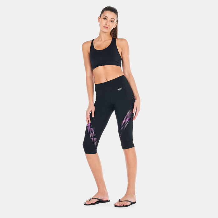 Speedo Women's Sports 3/4 Leggings Black Speedo Women's Sports 3/4 Leggings Black image number 2