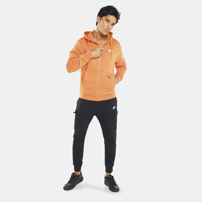 Nike Men's Sportswear Club Fleece Hoodie Orange Nike Men's Sportswear Club Fleece Hoodie Orange image number 2