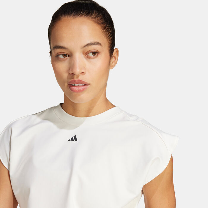 adidas Women's Power 3-Stripes Training Tank Top White adidas Women's Power 3-Stripes Training Tank Top White image number 3
