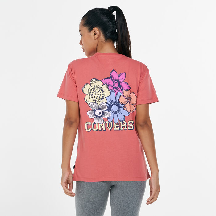 Converse Women's Flower T-Shirt Pink Converse Women's Flower T-Shirt Pink image number 0