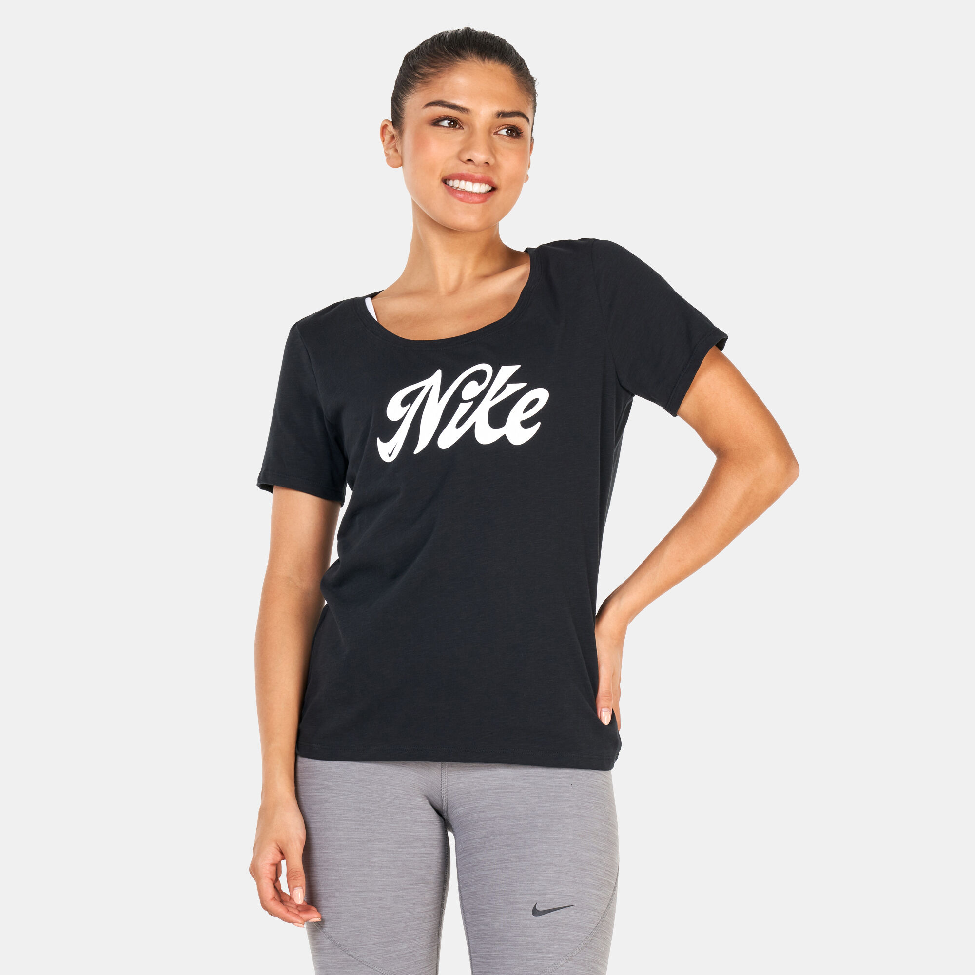 Women s Dri FIT T Shirt Black Nike in Qatar SSS