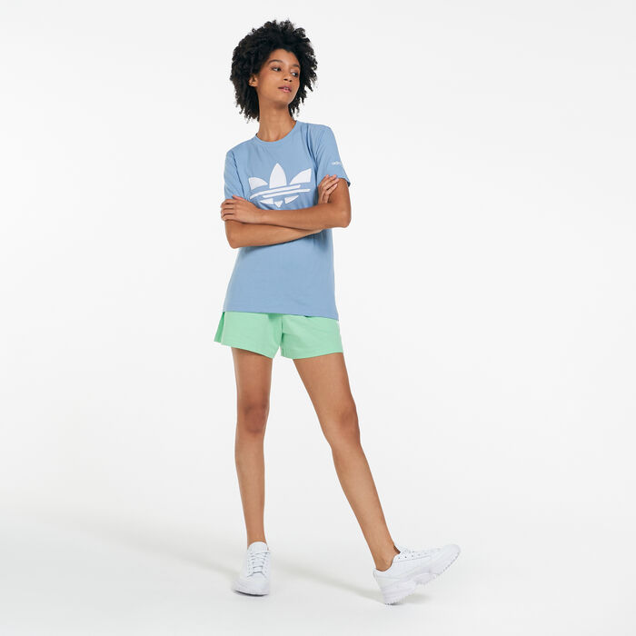 adidas Originals Women's Adicolor Essentials Shorts Green adidas Originals Women's Adicolor Essentials Shorts Green image number 2