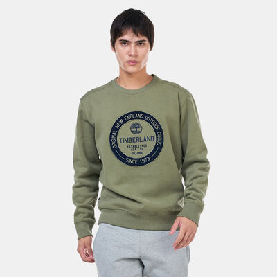 Timberland Men's Elevated Brand Carrier Crew Sweatshirt Green Timberland Men's Elevated Brand Carrier Crew Sweatshirt Green