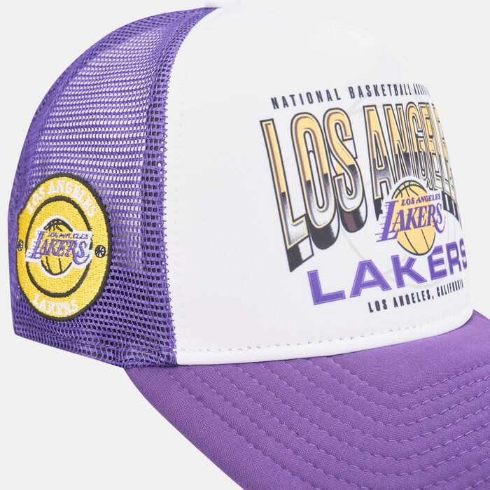 New Era Men's NBA Los Angeles Lakers Team Colour Trucker Cap Purple image number 2