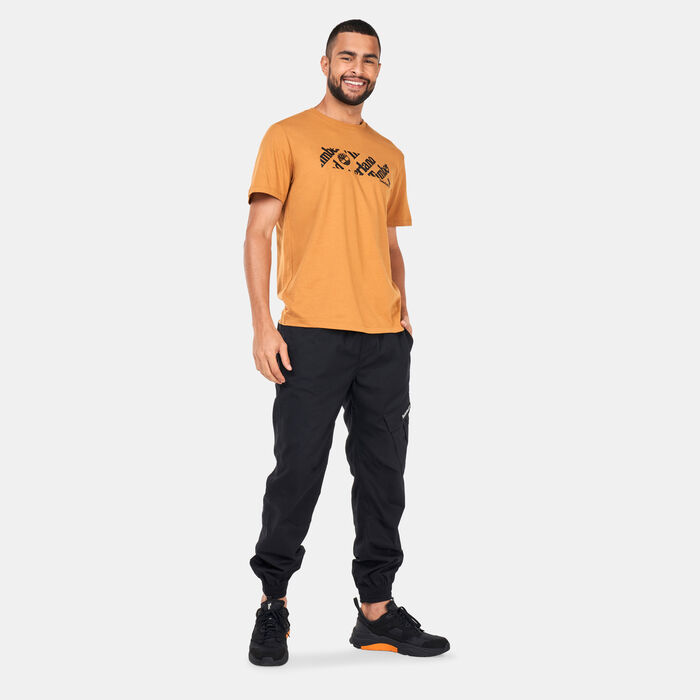 Timberland Men's Linear Logo Print T-Shirt yellow image number 2