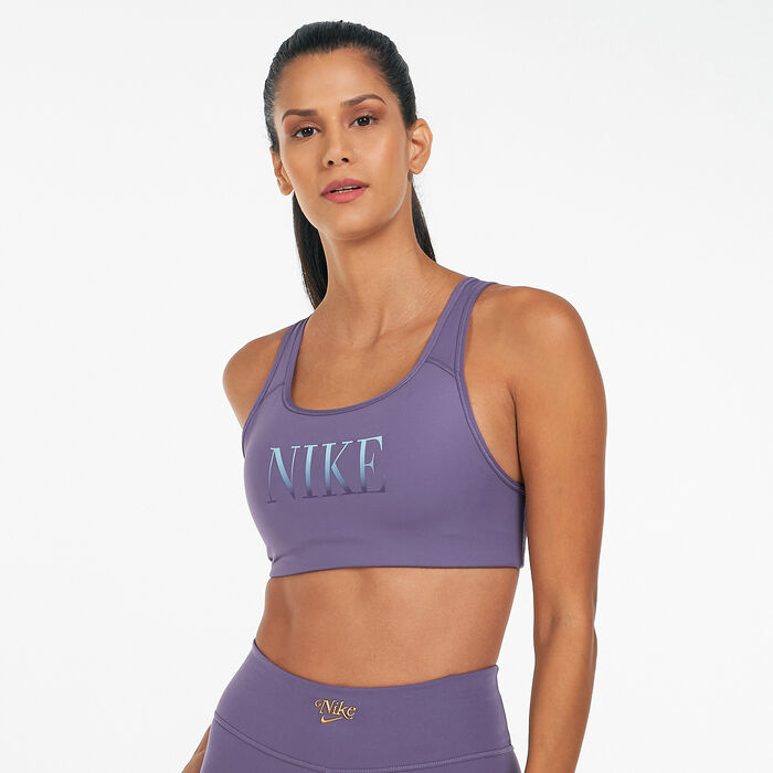 Nike Women's Dri-FIT Swoosh Sports Bra Purple Nike Women's Dri-FIT Swoosh Sports Bra Purple image number 0