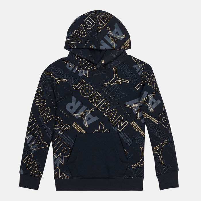 Jordan Kids' Air Holiday Shine Pullover Hoodie Black Jordan Kids' Air Holiday Shine Pullover Hoodie Black image number 0