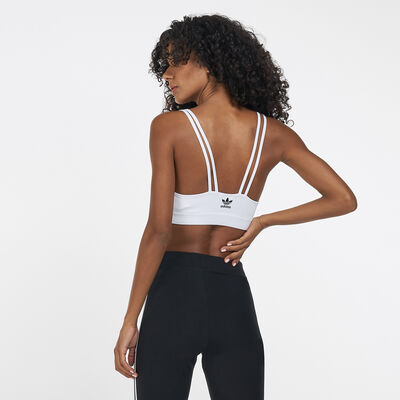 adidas Originals Women's Adicolor Classics Bra Top White adidas Originals Women's Adicolor Classics Bra Top White